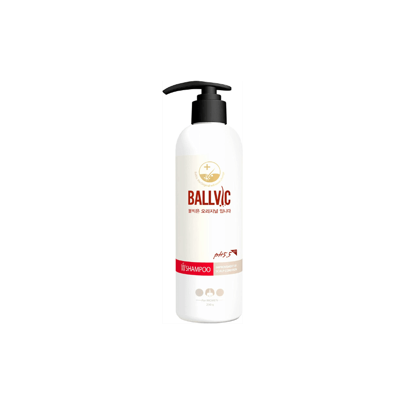 BallVic Shampoo for women 230g bottle with pump for scalp nutrition and hair strengthening
