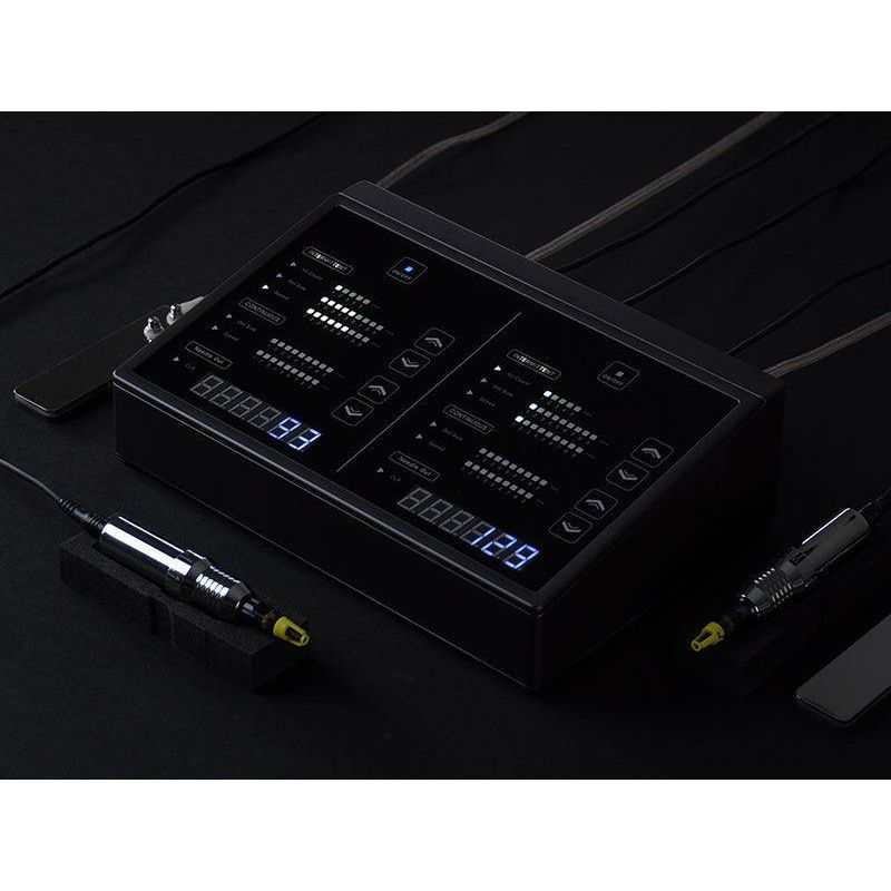 Staccato scalp micropigmentation machine with dual engine and adjustable needle depth for professional SMP treatments